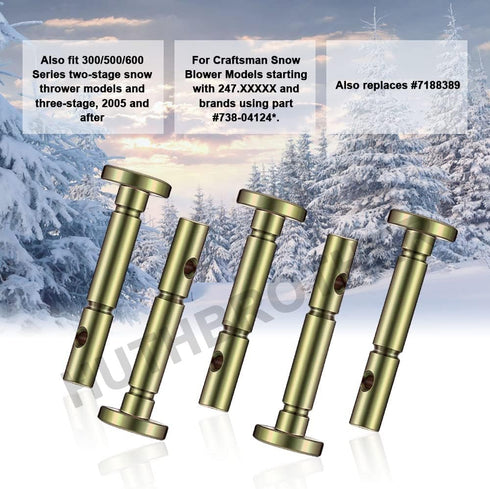 20 pcs 738-04124A Shear Pins + 20 pcs 714-04040 Cotter Pins Kit, Compatible with MTD Craftsman Cub Cadet Troy Bilt SnowBlowers 738-04124 738-05273...
