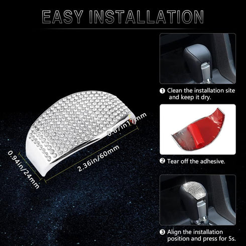 PIFOOG for Civic Car Interior Accessories Bling Gear Shift Cover Decal Automatic Shift Knob Stickers Crystal Decoration Trim for Civic 10th Gen 20...