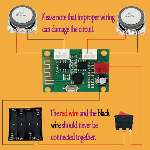 DIY Bluetooth Speaker Box Kit Electronic Sound Amplifier - Build Your Own Portable Wood Case Bluetooth Speaker Sound - Science Experiment and STEM...