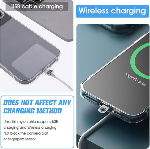 simarro Universal Cell Phone Lanyard, 2 Phone Chains with 4 Transparent Replacement Mobile Phone Straps Adjustable Nylon Neck Strap for All Smartp...