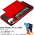 Vofolen Case for iPhone 11 Case Wallet Credit Card Holder ID Slot Sliding Door Hidden Pocket Anti-Scratch Dual Layer Hybrid Bumper Armor Protectiv...
