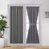Aquazolax Blackout French Door Curtains - 72 Inch Rod Pocket Curtain for Closet Without Doors Thermal Insulated Front Door Curtains for Glass Wind...