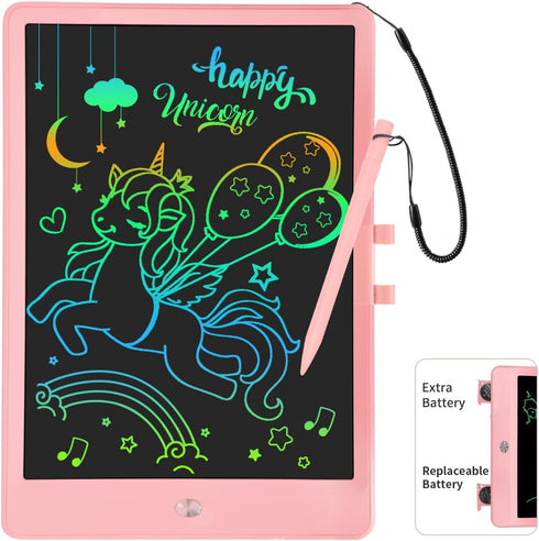 LCD Writing Tablet for Kids 10 Inch Colorful Toddler Drawing Tablet Reusable Doodle Board Electronic Drawing Pads Educational and Learning kids to...