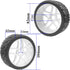 ShareGoo OD 4.09" Rubber 1/8 RC Buggy Tires and 17mm Hex Wheels Rim Compatible with Arrma Typhon Kyosho Losi VRX Redcat HSP HPI 1/8 Scale RC Off R...