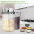 Rice Airtight Storage Container, 3 to 5Lbs Cereal Dry Food Flour Bin, Pet Dog Cat Food Dispenser with Measuring Cup, BPA Free Clear Plastic Kitche...