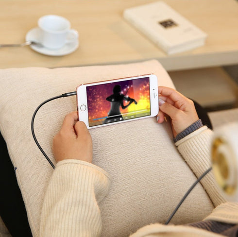 Aux Audio Cable | Stereo 3.5mm Premium Auxiliary Jack Lead Cord Compatible with Android Phones, Portable Bluetooth Speakers, Wireless Headphones, ...