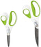 Westcott 16446 7- and 9-Inch CarboTitanium Fabric Scissors for Crafting, White/Green, 2 Pack...