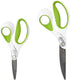 Westcott 16446 7- and 9-Inch CarboTitanium Fabric Scissors for Crafting, White/Green, 2 Pack...