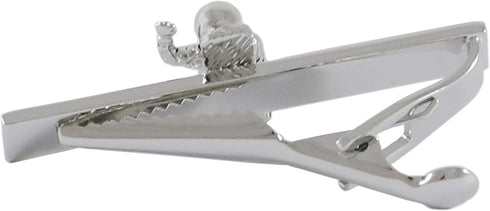 Antique Silver Tone Astronaut Tie Clip Space Pilot Tie Clip With Box...