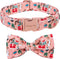 ARING PET Christmas Dog Collar-Cute Cotton Dog Collar with Bow, Adjustable Pink Christmas Pet Collars Puppy Collars with Metal Buckle...