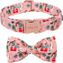 ARING PET Christmas Dog Collar-Cute Cotton Dog Collar with Bow, Adjustable Pink Christmas Pet Collars Puppy Collars with Metal Buckle...
