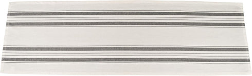 Gray Beige Stripped Farmhouse Cotton Table Runner, Dresser Scarf, Coffee Table Runner, Rustic Décor (17Wx54L)...
