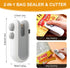 Mini Bag Sealer,2 in 1 USB Rechargeable Chip Bag Sealer Heat Seal Tool,Portable Handheld Vacuum Food Sealer Bag Sealing Machine for Snacks Chips F...