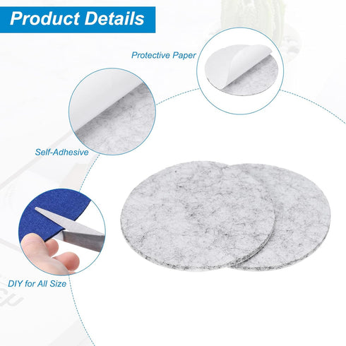 uxcell 8pcs 3 Inch Round Adhesive Backed Felt Non-Slip Felt Sheets Furniture Pads for Household Applications, Clothing Decorations, Tablecloths an...