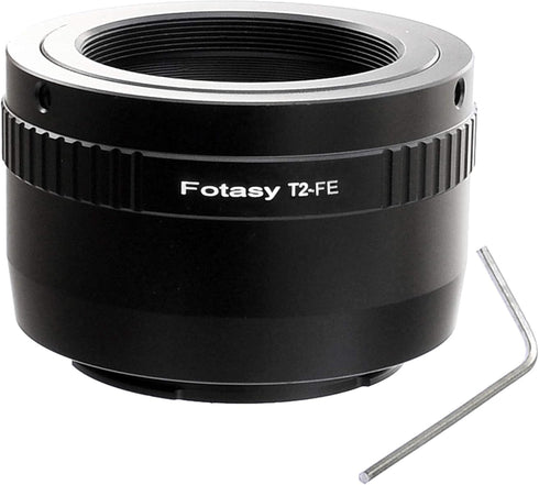 Fotasy T Mount Lens to E Mount Adapter, T2 E Mount Adapter, Telescope Lens Emount Adapter, Compatible with Sony a7 a7R a7s II III IV a9 a7c Alpha ...