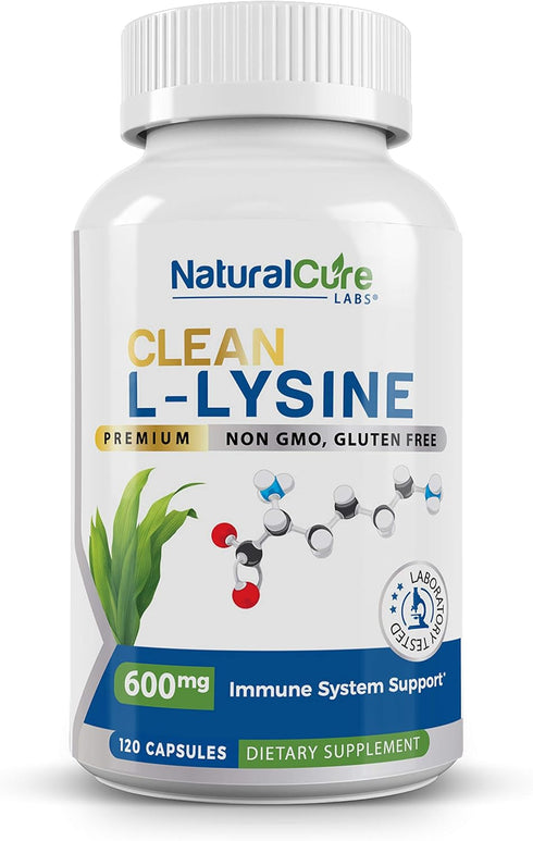 Clean L-Lysine 600mg, 120 Capsules | Vegan, Non-GMO, & Gluten Free...