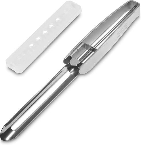 Stainless Steel Peeler, Long Vegetable Peeler, with plastic safety cover, 8.5 inch, Seki Japan...
