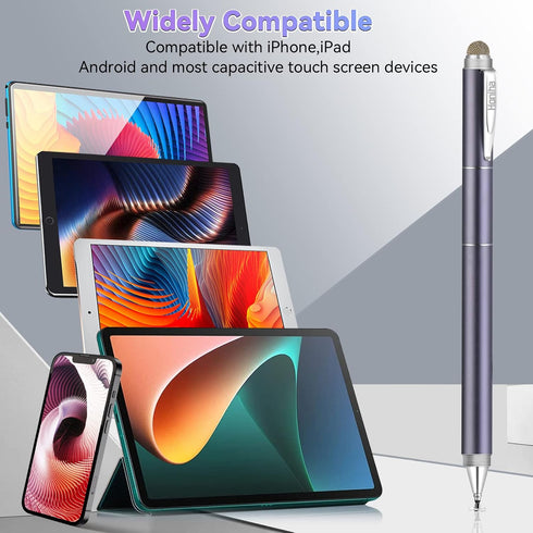 Universal Stylus Pens, Honiha High Precise Disc Stylus Pens for Touch Screens 4 in 1 Touch Screen Pen Capacitive Stylus Compatible with iPad, iPho...