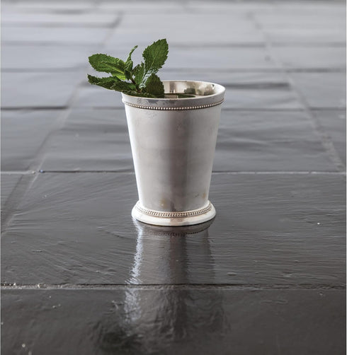 Twine Mint Julep Cup, Real Brass with Sterling Silver Plating Derby Cocktail Tumbler, Set of 1, 12 oz...