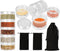 2 Sets 5 Layers Clear Plastic Portable Spice Jars, Spice Salt and Pepper Set for Outdoor Cooking, Car Camping, Traveling, Barbecuing,Stackable Sto...