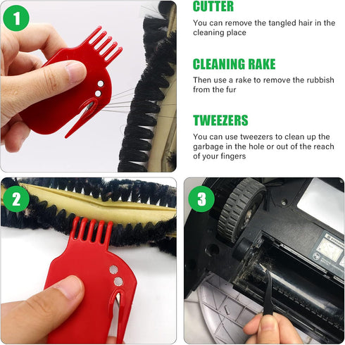 Vacuum Attachments Accessories for Robot Vacuum Cleaner,Cleaning Brush roll Cleaning Tool Replacement Parts, Part kit Tool for Vacuums Cleaner Rep...