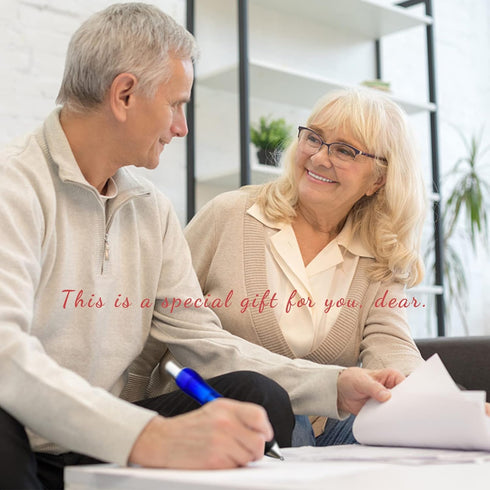 14pcs Big Fat Pens Aids Writing For Tremor, Arthritis, Parkinson, Handicap, Carpal Tunnel Large Wide Grip Pens (2 Pens + 6 Black Refills + 6 Blue ...