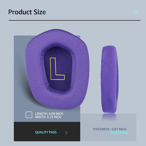 Fabric Replacement Ear Pads for Logitech G733 Gaming Headset, Also Fit Logitech G335 Wireless Headphone, EarPads Accessories with Soft Mesh Fabric...