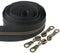 Leekayer #5 Antique Brass Metallic Nylon Coil Zippers by The Yard Bulk 10 Yards Black Zipper Tape with 25pcs Brass Sliders for DIY Sewing Tailor C...