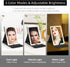 Lighted Travel Makeup Mirror with Round 10X & 20X Magnifying Mirror, PU Leather Vanity Mirror with Lights with 2000mAh Battery, LED Tabletop Cosme...