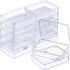 SATINIOR 12 Pack Clear Plastic Beads Storage Containers Box with Hinged Lid for Beads and More (4.45 x 3.3 x 1.18 Inch)...