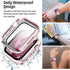 Goton 2 in 1 Waterproof Case for Apple Watch Screen Protector 40mm SE 2nd Gen Series 6 5 4 SE, 360 Protective Glass Face Cover Bumper + Back Frame...