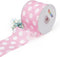 Pink and White Polka Dot Ribbon Wired Edge Ribbon, 2.5 Inch x 10 Yards Roll, Craft Ribbon for DIY Gift Wrapping Wreath Floral Arrangement Bow deco...