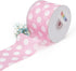 Pink and White Polka Dot Ribbon Wired Edge Ribbon, 2.5 Inch x 10 Yards Roll, Craft Ribbon for DIY Gift Wrapping Wreath Floral Arrangement Bow deco...
