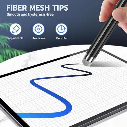 Long Stylus Pens for Touch Screens (5 Pack 185mm) High Sensitivity, Precision and No Scratches, Compatible with iPad, iPhone, Android, Tablets and...