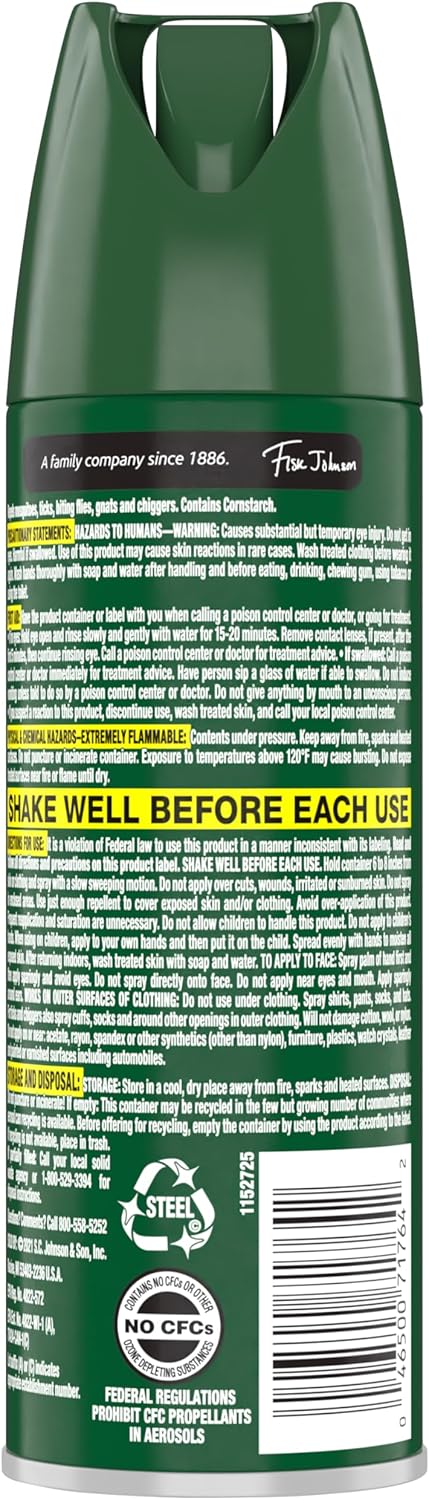 OFF! Deep Woods Insect Repellent Aerosol, Dry, Non-Greasy Formula, Bug Spray with Long Lasting Protection from Mosquitoes, 4 Oz, 2 Count...