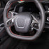 Real Carbon Fiber Steering Wheel Button Cover Sticker Compatible with Chevrolet Corvette C8 2020-2023, Car Steering Wheel Panel Protection Trim (B...
