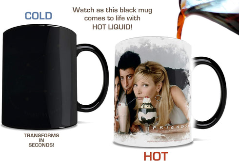Morphing Mugs Friends the Television Show - The One with the Milkshakes - One 11 oz Color Changing Heat Sensitive Ceramic Mug – Image Revealed Whe...