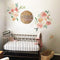 Peony Flowers Wall Stickers DIY Leaves Wall Decals Art Decor for Girls Bedrooms Living Room...