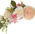 Lvydec Artificial Peony Flower Swag, 25 Inch Decorative Swag with Champagne Peony White Rose and Green Leaves for Wedding Arch Front Door Wall Dec...