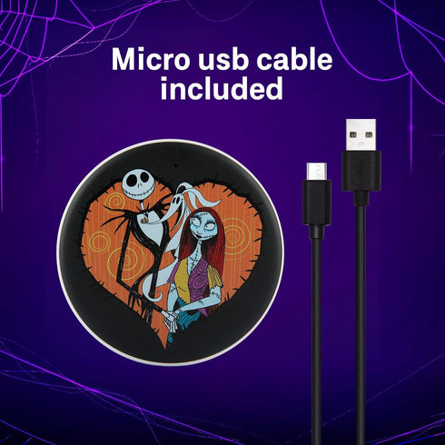Disney Tim Burton’s The Nightmare Before Christmas Wireless Charging Pad - Jack Skellington and Sally Wireless Charger- The Nightmare Before Chris...