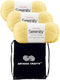 Premier Yarns Serenity Chunky Solid Buttercup 700-74 (3-Skeins - Same Dye Lot) Chunky Bulky #5 Acrylic Yarn for Crocheting and Knitting - Bundle w...