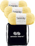 Premier Yarns Serenity Chunky Solid Buttercup 700-74 (3-Skeins - Same Dye Lot) Chunky Bulky #5 Acrylic Yarn for Crocheting and Knitting - Bundle w...