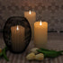 Battery Candles Flickering - Battery Operated Candles with Flickering Flame 3x5 inches, 1 Pack, Ivory, Real Wax, 3D Moving Wick, Mechanical Keypad...