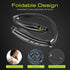 Bluetooth Headset, 2024 Upgraded Neckband Bluetooth Headphones with Retractable Earbuds, Noise Cancelling Stereo Earphones with Mic, Foldable Wire...
