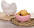 VanEnjoy Ceramic Japanese Dipping Bowl Soy Sauce Seasoning Dishes Soy Dipping Sauce Dishes set of 4, Floral pattern with Flower shape (leaves) (fr...