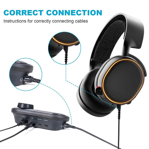 Arctis 5 Cable Compatible with SteelSeries Arctis 3, Arctis 5, Arctis 7, Arctis Pro Gaming Headset, Replacement Audio Cable Cord, 5ft...