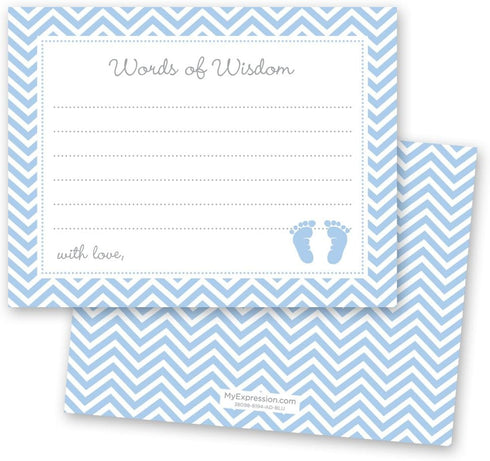 MyExpression.com 48 Cnt Blue Baby Feet Footprint Advice Cards...