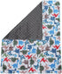 Unisex Baby Reversible Minky Dot Stroller Blanket (Choose Color) (Dinosaurs/Grey)...