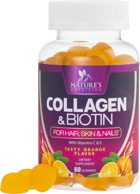 Collagen Peptides - Hair Supplements for Hair Growth Support Women & Men with Biotin Vitamin C, Naturally Support Joint Health & Hair, Skin, & Nai...