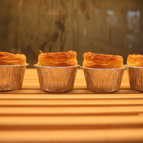Aluminum Foil Baking Cups, 150 Pack Disposable 3 Oz Ramekins Aluminum Cupcake Muffin Liners Silver Foil Baking Cups for Egg Tart, Baking, Cupcake,...